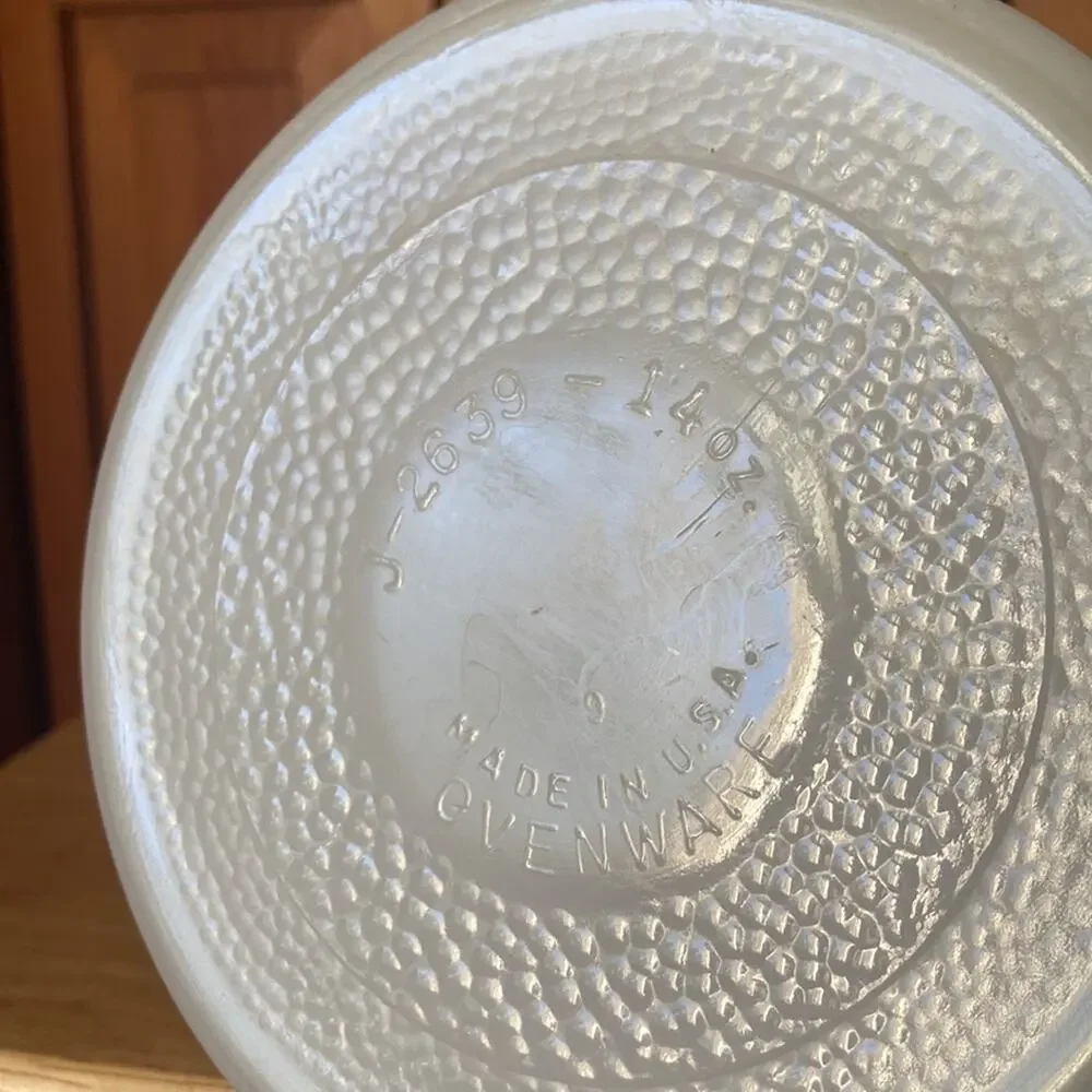 Vintage White Milk Glass Ovenware Soup Bowl